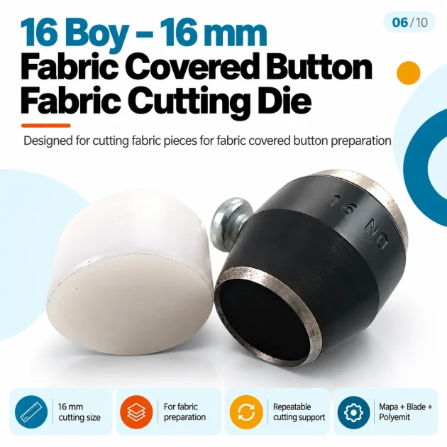 16L 16 mm / 0.63 in fabric cutting die set