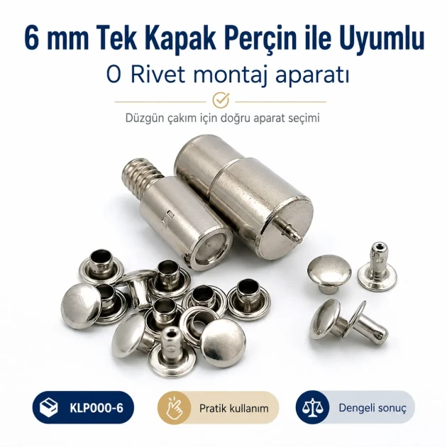 0 Rivet Setting Die – 6 mm (0.24") Single Cap Rivet Installation Tool for precise and reliable fastening