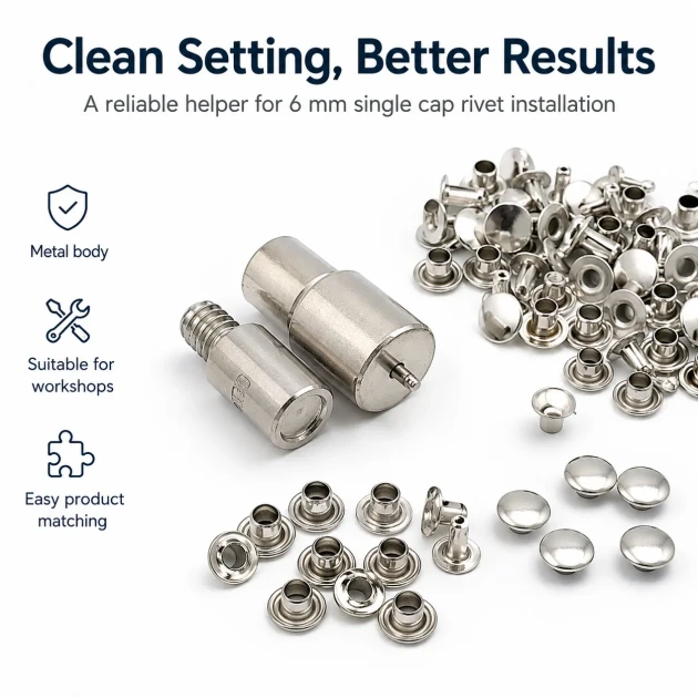0 Rivet Setting Die – 6 mm (0.24") Single Cap Rivet Installation Tool for precise and reliable fastening
