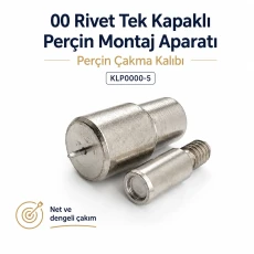 00 Tek Kapaklı 5 mm Perçin Montaj Aparatı - 5 mm Perçin Çakma Kalıbı KLP0000-5