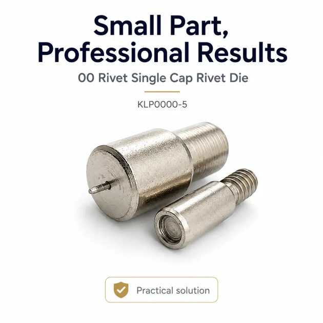 00 Single Cap Rivet Setting Die – 5 mm (0.20") Rivet Installation Tool for professional use with reinforced hardened steel