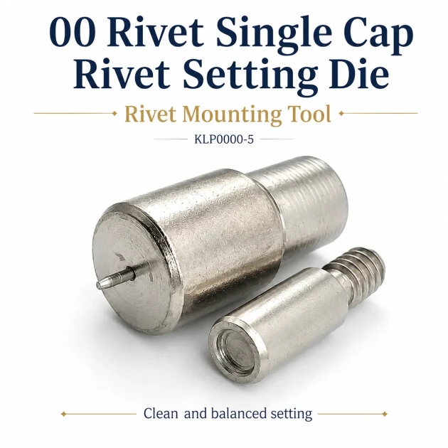00 Single Cap Rivet Setting Die – 5 mm (0.20") Rivet Installation Tool for professional use with reinforced hardened steel