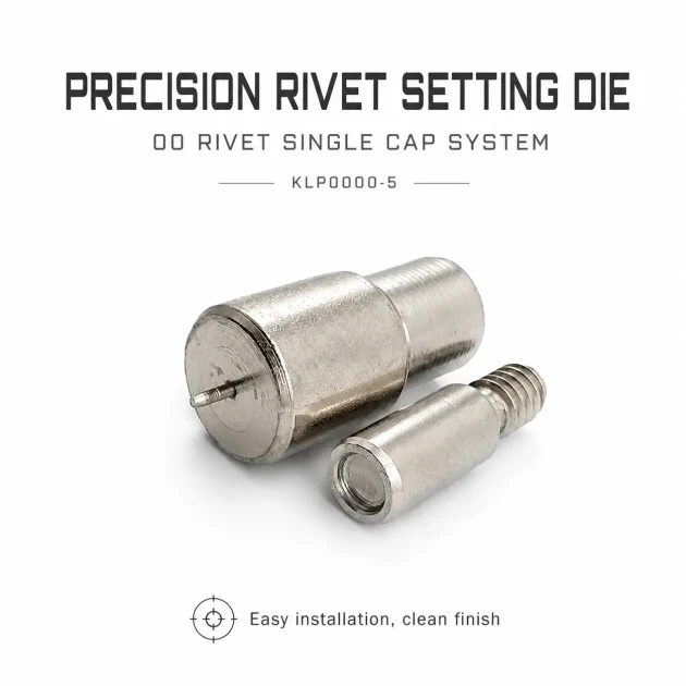 00 Single Cap Rivet Setting Die – 5 mm (0.20") Rivet Installation Tool for professional use with reinforced hardened steel