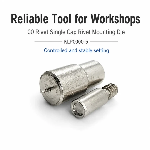 00 Single Cap Rivet Setting Die – 5 mm (0.20") Rivet Installation Tool for professional use with reinforced hardened steel