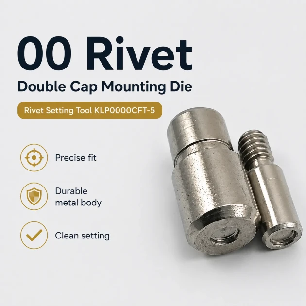 00 Double Cap Rivet Setting Die - 5 mm (0.20") Installation Tool for Accurate Rivet Assembly
