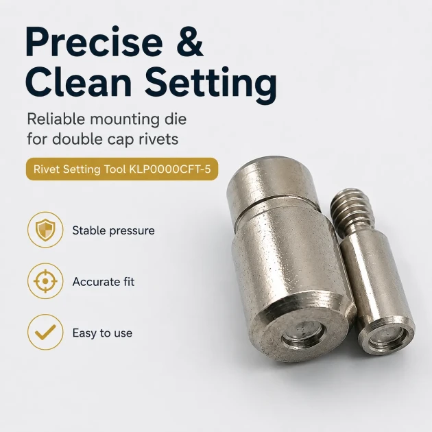 00 Double Cap Rivet Setting Die - 5 mm (0.20") Installation Tool for Accurate Rivet Assembly