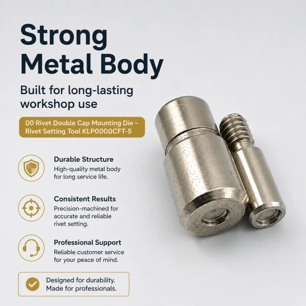 00 Double Cap Rivet Setting Die - 5 mm (0.20") Installation Tool for Accurate Rivet Assembly