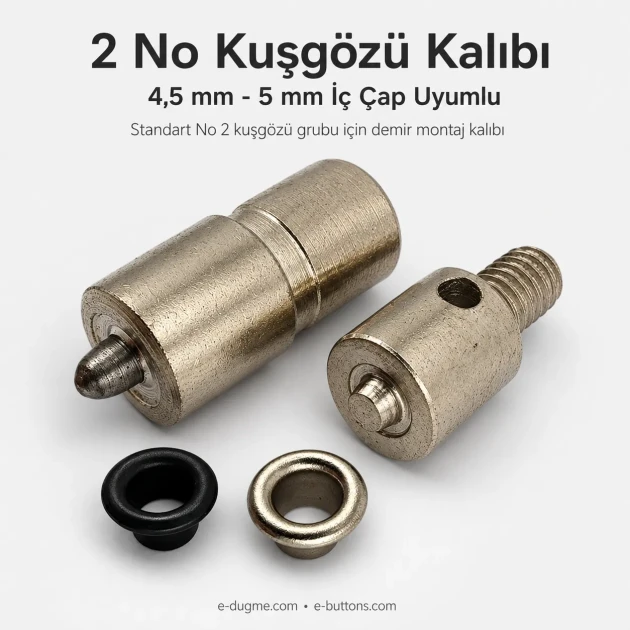 Eyelet Setting Die for 4.5 mm / 0.18 in - 5 mm / 0.20 in Inner Diameter Eyelets, suitable for mass production and hobby