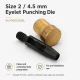Eyelet Drilling Die 4.5 mm / 0.18 in for installing 20/64" grommets, made of durable metal, ideal for fabric and leather