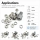 Flat Eyelet Setting Die for 9.5 mm / 0.37 in Brass Eyelets, Durable Iron Construction, Compatible with Hand Press Machines