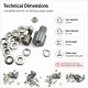 Flat Eyelet Setting Die for 9.5 mm / 0.37 in Brass Eyelets, Durable Iron Construction, Compatible with Hand Press Machines