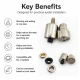 2 Nolu Kuşgözü Kalıbı 4 mm - 4,5 mm Kendinden Delmeli Kuşgözü Çakma Kalıbı, kumaşlar için pratik montaj çözümü