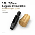 3 No / 5,5 mm Kuşgözü Delme Kalıbı 5 mm KLP0003DEL