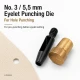 5 mm / 0.20 in Eyelet Hole Punch Die for clean hole preparation on fabric, leather, and wood
