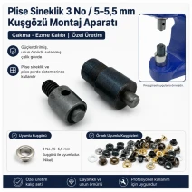 Custom Pleated Insect Screen Eyelet Setting Die for 5–5.5 mm / 0.197–0.217 in Eyelets KLP0003Sin