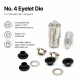 Eyelet Setting Die for 6 mm / 0.24 in Inner Diameter Eyelets, KLP0004 - Ideal for hobby and mass production use, includes