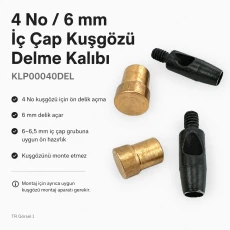 6 mm / 0.24 in Eyelet Punching Die for 6–6.5 mm / 0.24–0.26 in Inner Diameter Eyelets KLP00040DEL