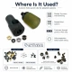 Custom 6 mm / 0.236 in Hole-Punch Die for Pleated Screen Eyelets, compatible with 6–6.5 mm / 0.236–0.256 in inner diameter
