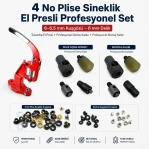 4 No / 6–6,5 mm Plise Sineklik Kuşgözü Delme ve Montaj Kalıbı Tulumba El Presli Makineli Profesyonel Seti KLP00040SinSETMPrf