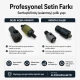 4 No / 6–6,5 mm Plise Sineklik Kuşgözü Delme ve Montaj Kalıbı Profesyonel Seti