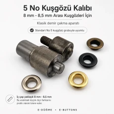 Eyelet Setting Die for 8 mm / 0.31 in - 8.5 mm / 0.33 in Inner Diameter Eyelets