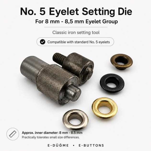 Eyelet Setting Die for 8 mm / 0.31 in - 8.5 mm / 0.33 in Inner Diameter Eyelets, Durable PP Material, Ideal for Hobby and
