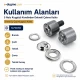 5 Nolu Kendinden Delmeli Kuşgözü Çakma Kalıbı 8 mm İç Çap, kumaş montajı için ideal