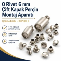 0 Double Cap Rivet Setting Die – 6 mm (0.24") Double Cap Rivet Installation Tool KLP000CFT-6