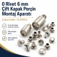 0 Double Cap Rivet Setting Die - 6 mm (0.24") for Single Cap Rivet Installation, made of reinforced hardened steel