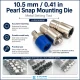 Pearl Snap Setting Die for 10.5 mm / 0.41 in Snap Fasteners, durable metal tool for baby and children's clothing installation