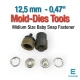 12,5 mm Prong Snap Fasteners Mold 0,47" - 2 Prong Circle Snap Fasteners Fastening Tool KLP00112