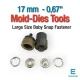 17 mm Prong Snap Fasteners Mold 0,67" - 2 Prong Circle Snap Fasteners Fastening Tool KLP00117