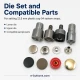 Snap Setting Die 12.5 mm / 0.49 in Plastic Cap 54 System for easy assembly of snap fasteners