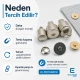 Magnetic Bag Snap Setting Die for 14 mm / 0.55 in Double-Prong Bag Snaps, durable metal construction for precise installation