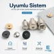 Magnetic Bag Snap Setting Die for 14 mm / 0.55 in Double-Prong Bag Snaps, durable metal construction for precise installation