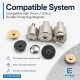 Magnetic Bag Snap Setting Die for 14 mm / 0.55 in Double-Prong Bag Snaps, durable metal construction for precise installation