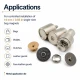 Magnetic Bag Snap Setting Die for 14 mm / 0.55 in Single-Prong-Side Bag Snaps, Durable Metal Construction for Precise