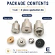 Magnetic Bag Snap Setting Die for 14 mm / 0.55 in Single-Prong-Side Bag Snaps, Durable Metal Construction for Precise