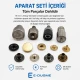 Snap Button Setting Die for 15 mm / 0.59 in Metal Cap 54 System Snap Buttons, high-quality press die for professional