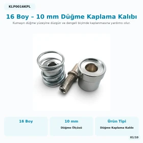16L 10 mm / 0.39 in Fabric Covered Button Die KLP0016KPL 16L 10 mm / 0.39 in Fabric Covered Button Die KLP0016KPL
