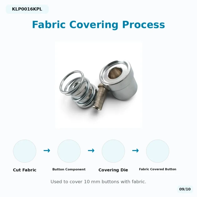 16L 10 mm / 0.39 in Fabric Covered Button Die