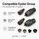 Eyelet Setting Die for 3.5 mm / 0.14 in Inner Diameter Eyelets, suitable for 7 mm eyelets, includes top and bottom molds for