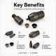 Eyelet Setting Die for 3.5 mm / 0.14 in Inner Diameter Eyelets, suitable for 7 mm eyelets, includes top and bottom molds for