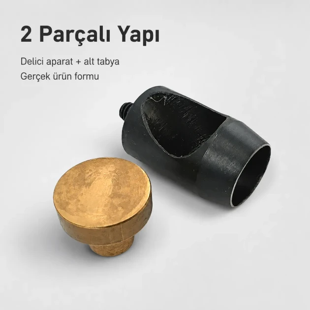 17 mm / 0.67 in Eyelet Drilling Die for clean hole preparation, suitable for tarpaulin, leather, and technical textiles.
