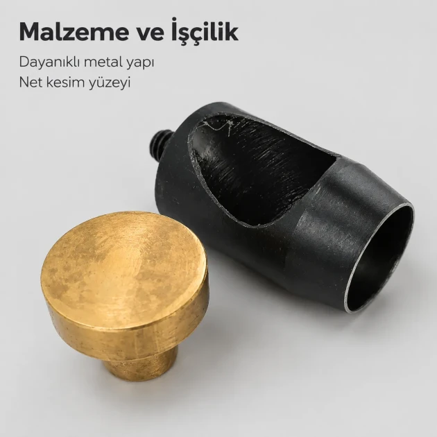 17 mm / 0.67 in Eyelet Drilling Die for clean hole preparation, suitable for tarpaulin, leather, and technical textiles.