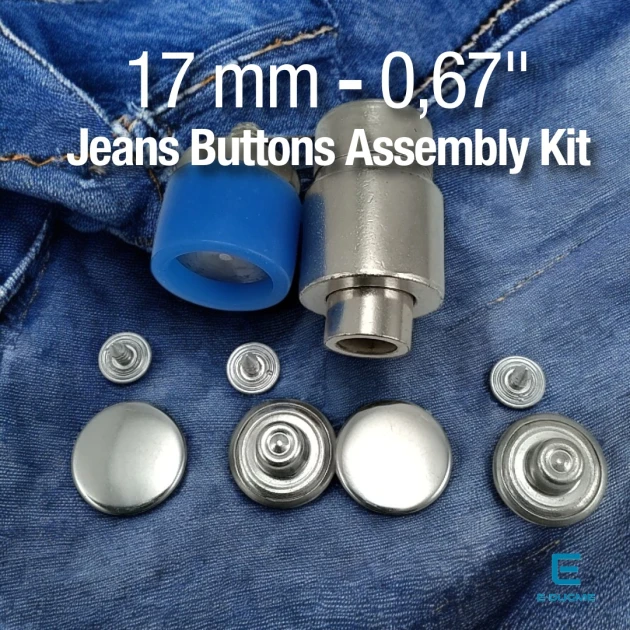 17 mm Jeans Button Mounting Kit (0,67" ) 27L KLP0017JNS