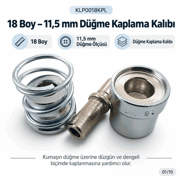 18L 11.5 mm 0.45 in button covering die
