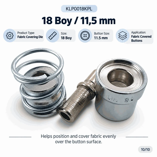 18L 11.5 mm 0.45 in button covering die