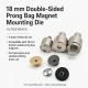 18 mm 0.71" Bag Magnet Application Adapter - Compatible with Double Screw Bag Magnets KLP0018MCK