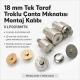 18 mm Single Cap Magnetic Bag Snap Setting Die for precise installation of bag magnets, made of durable metal